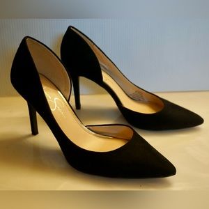 Jessica Simpson Black Suede Heels Size 8.5